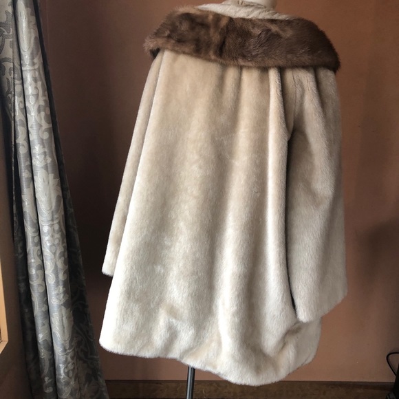 Vintage mink collar union made blonde jacket - Picture 4 of 14
